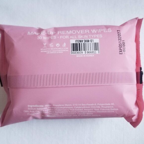 Beauty Creations Cosmetics - Skin Make-Up Remover Wipes Hydrating Watermelon - Picture 2 of 5